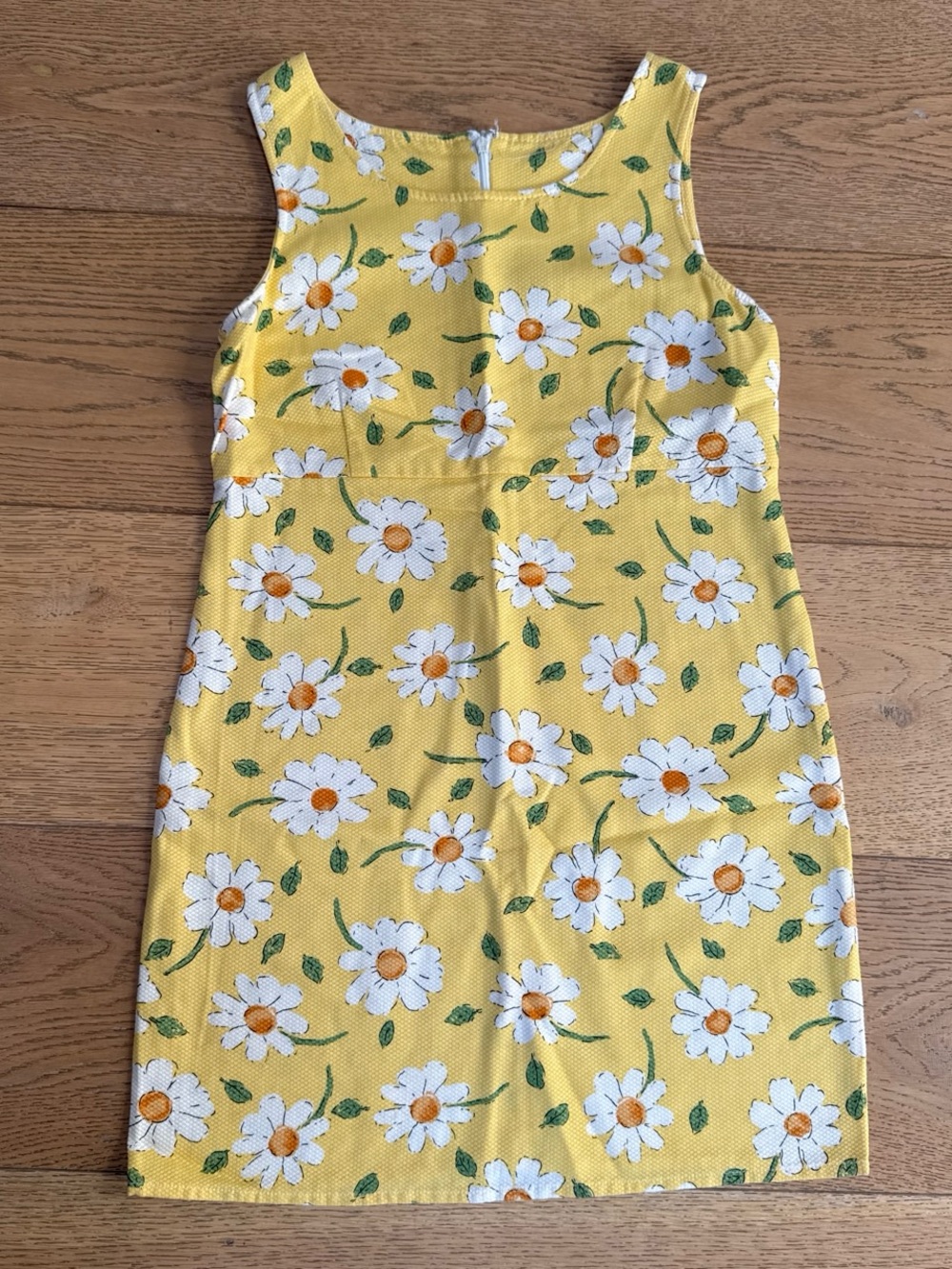 Vintage Old Navy Yellow Daisy 60s Style Mod Mini Dress